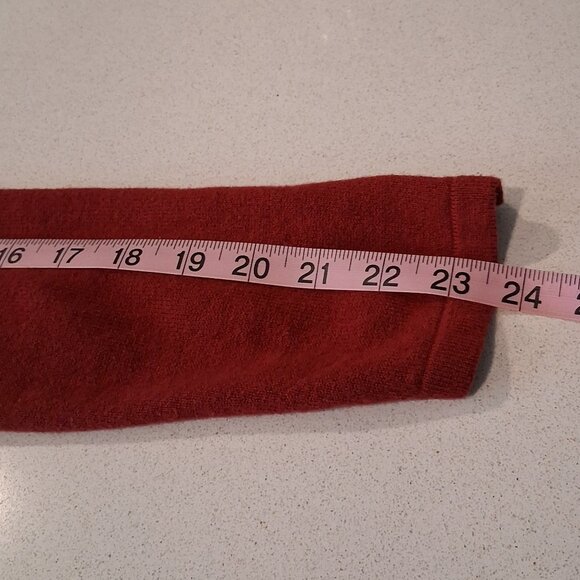 J.Jill Dark Red Floral Cashmere Blend Cardigan Women's Size M - Picture 13 of 15